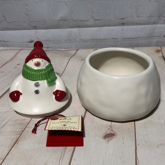 Hallmark Vintage Snowman Hand Painted Ceramic Holiday Christmas Treat Co… - Picture 7 of 16